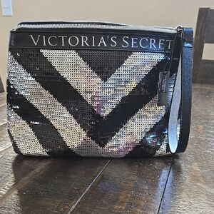 Victoria's Secret Chevron Sequin Wristlet